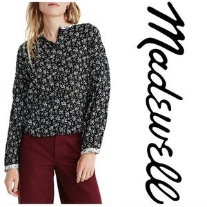 MADEWELL Branch Floral Mixed Print Meadow Top S. M